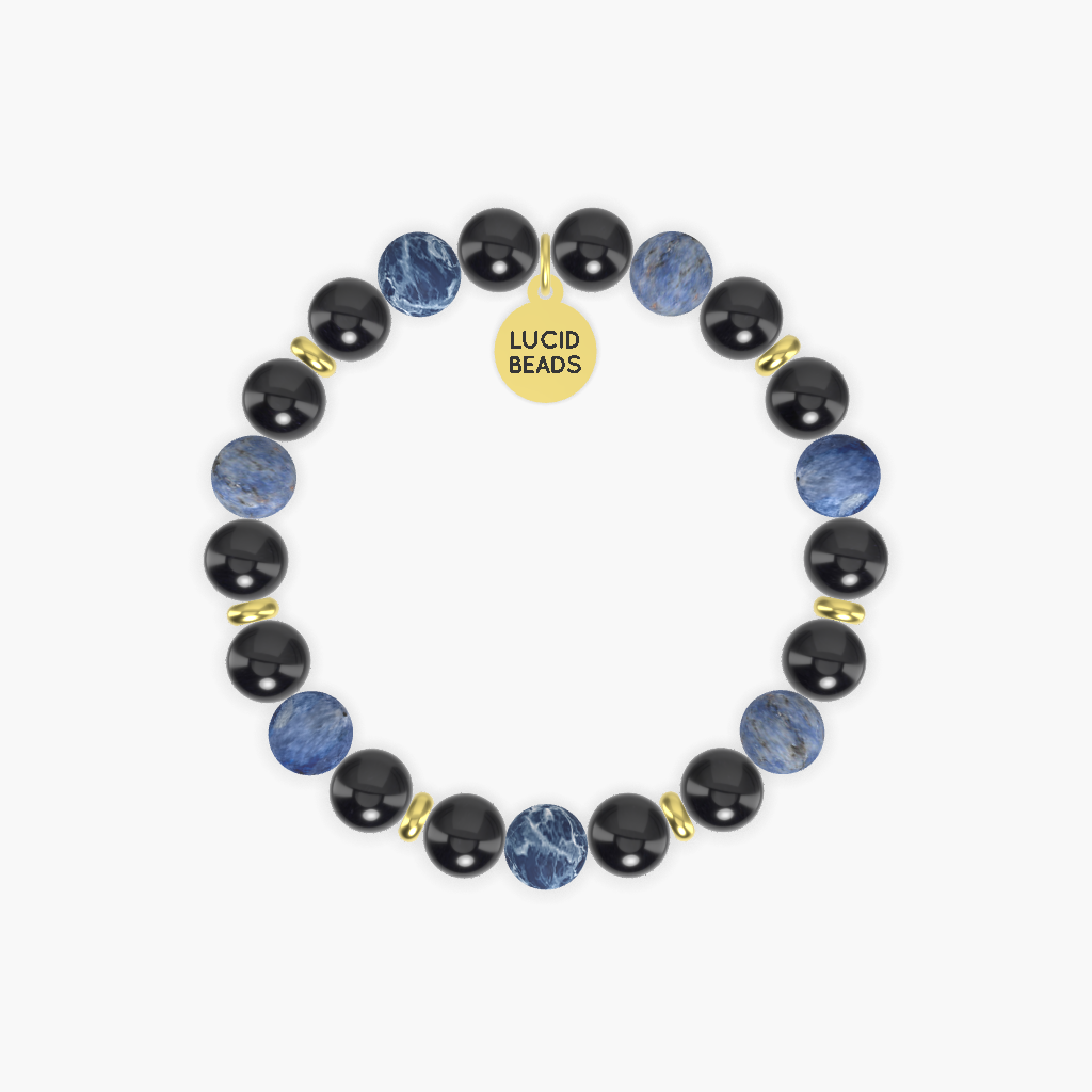 Safe Travels Guardian - Black Tourmaline and Sodalite Bracelet