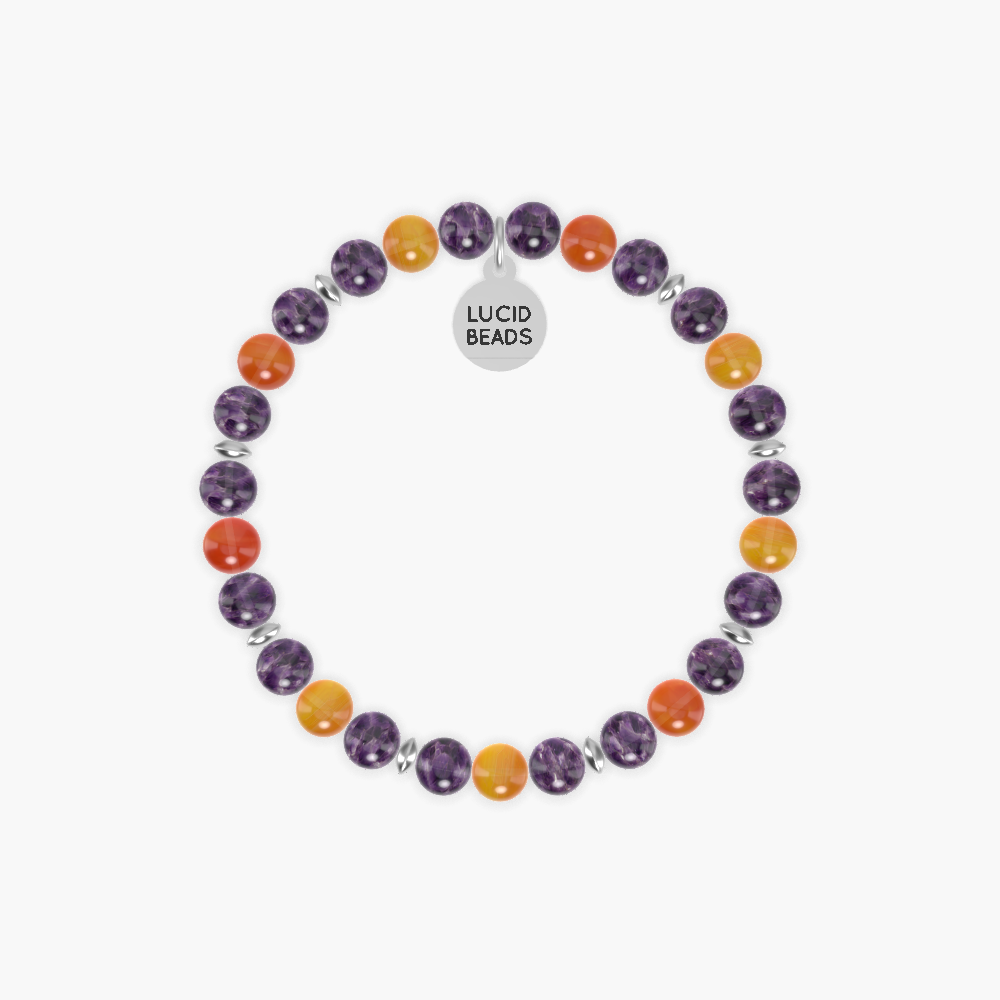 Amethyst and Carnelian Bracelet