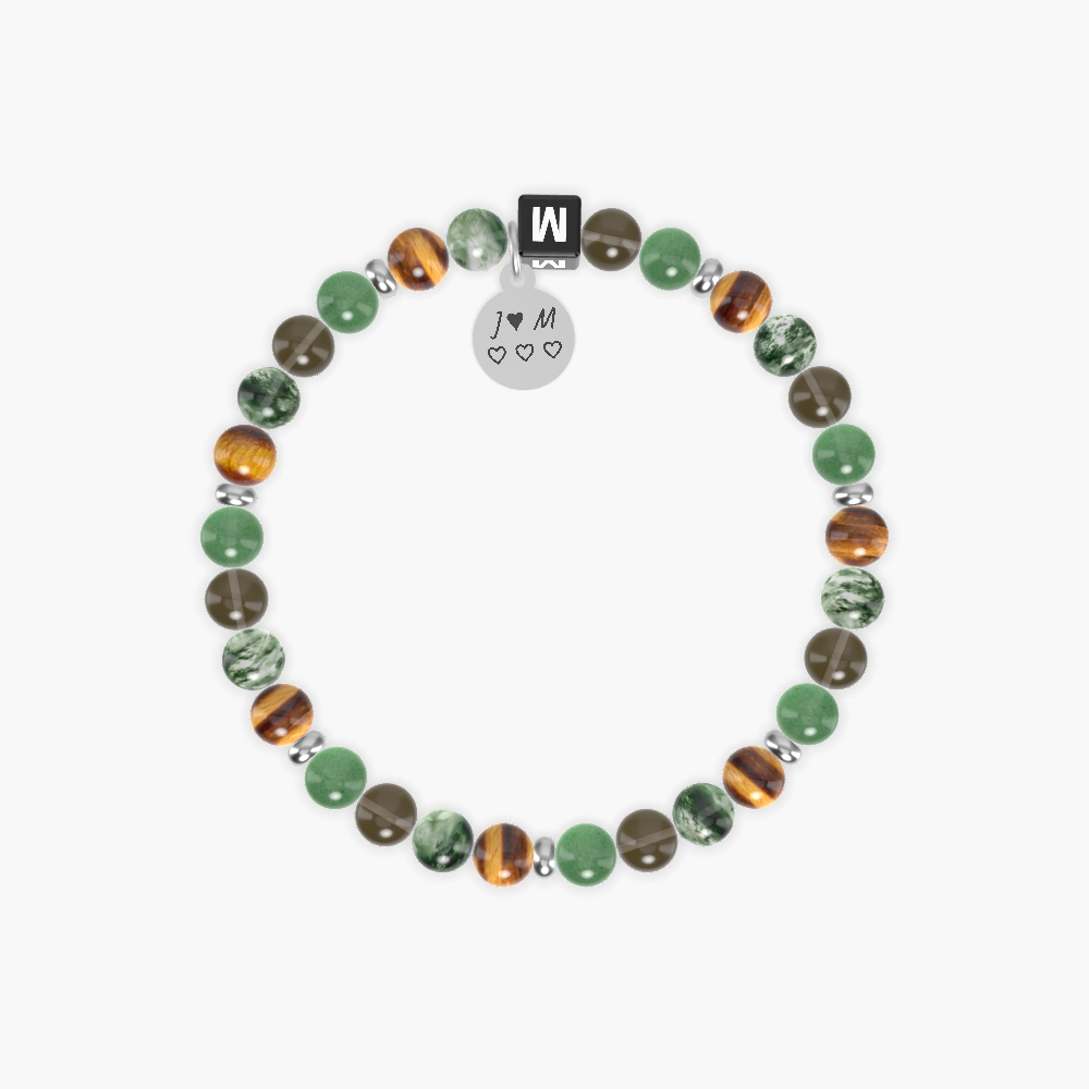 Aventurine, Smoky Quartz, Moss Agate and more Gemstone Bracelet