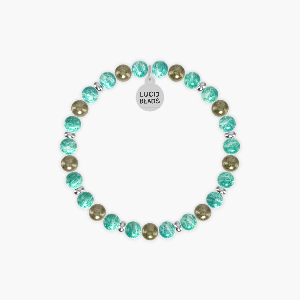 Amazonite and Pyrite Bracelet