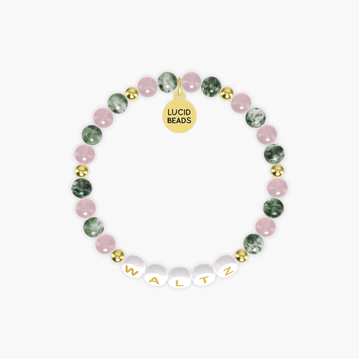 Moss Agate and Rose Quartz Bracelet