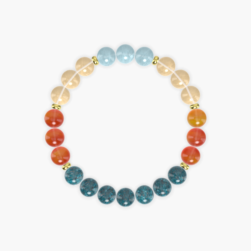 Apatite, Carnelian, Citrine and more Gemstone Bracelet