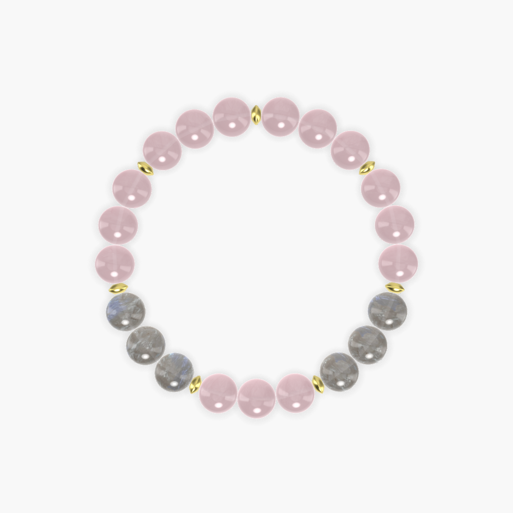 Rose Quartz and Labradorite Bracelet