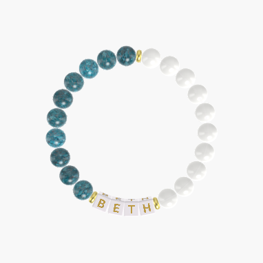 White Jade and Apatite Bracelet