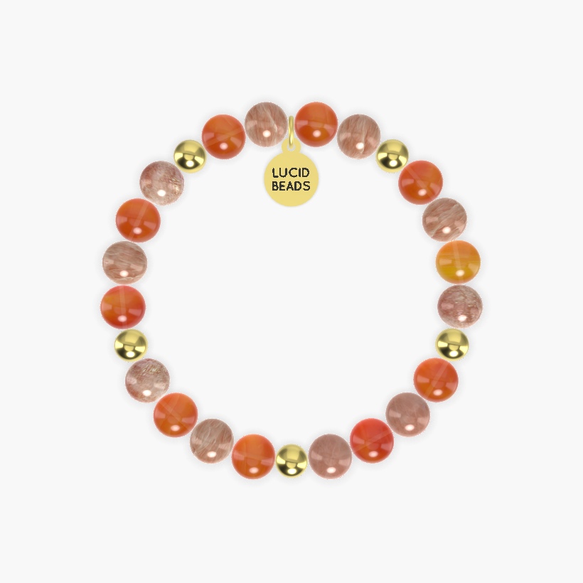 Sunstone and Carnelian Bracelet