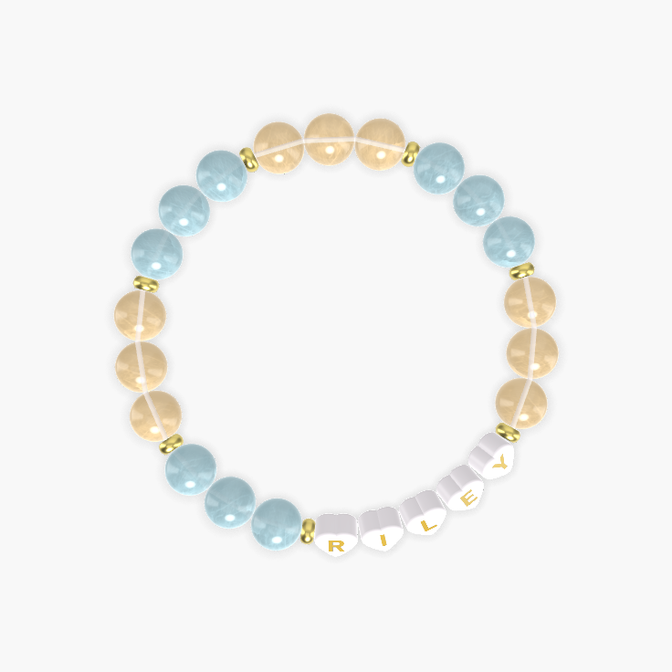 Citrine and Aquamarine Bracelet