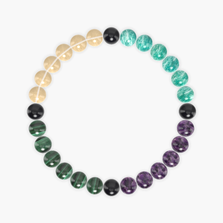 Amethyst, Amazonite, Citrine and more Gemstone Bracelet