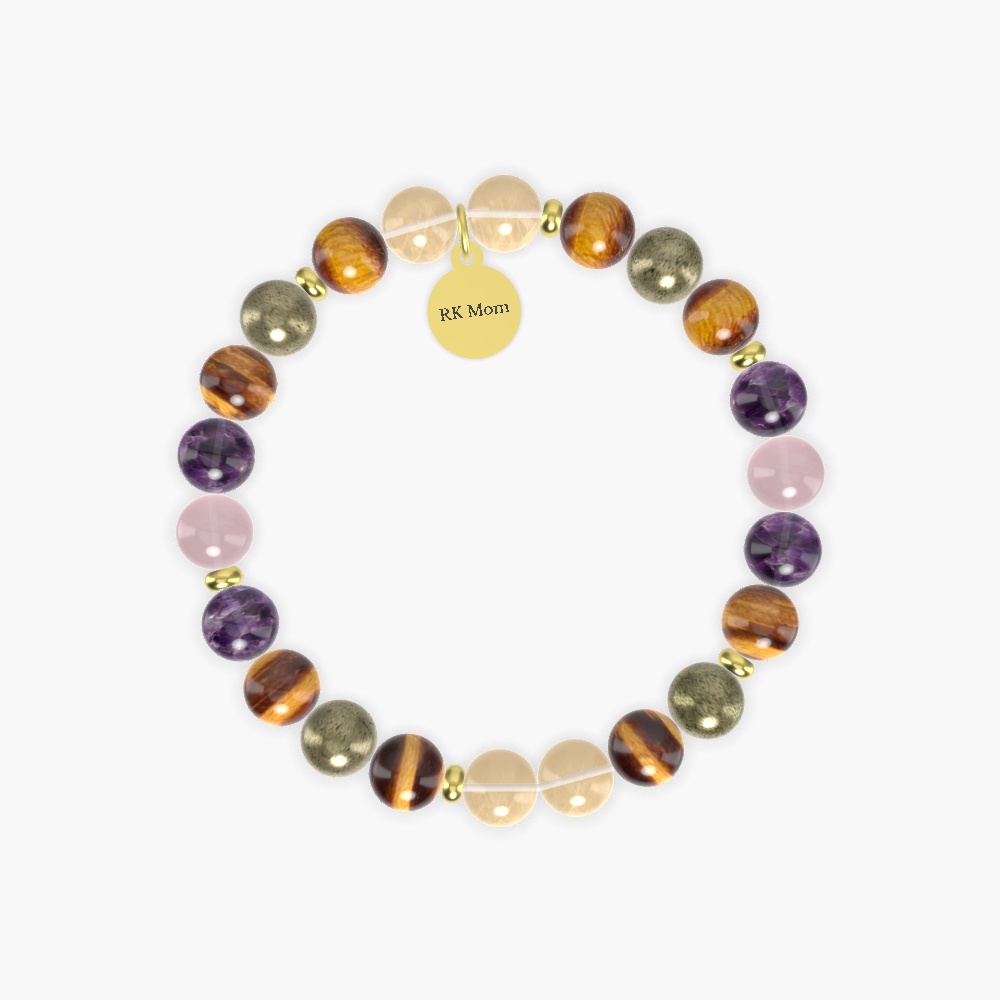 Tiger Eye, Citrine, Pyrite and more Gemstone Bracelet