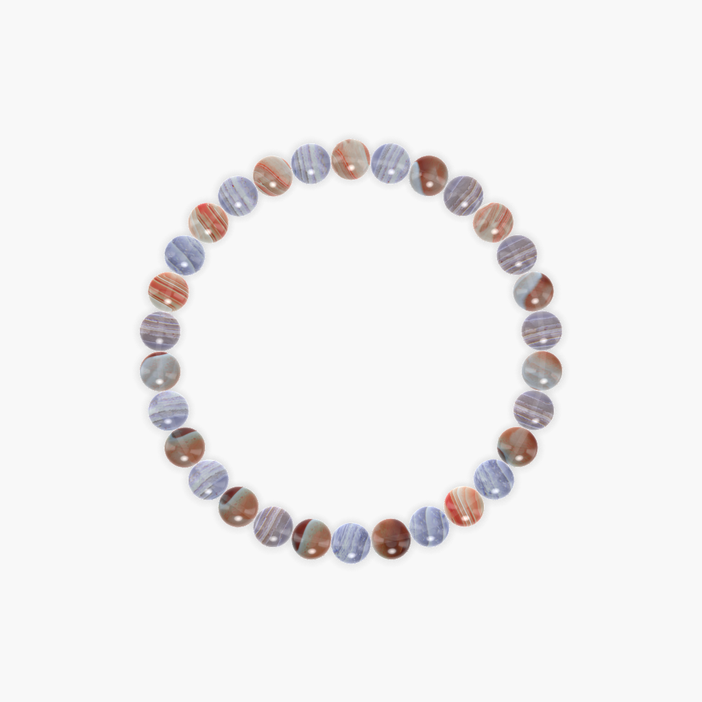 Blue Lace Agate and Sardonyx Bracelet