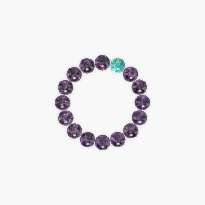 Amethyst and Amazonite Bracelet