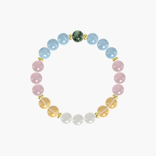 Rose Quartz, Aquamarine, Citrine and more Gemstone Bracelet