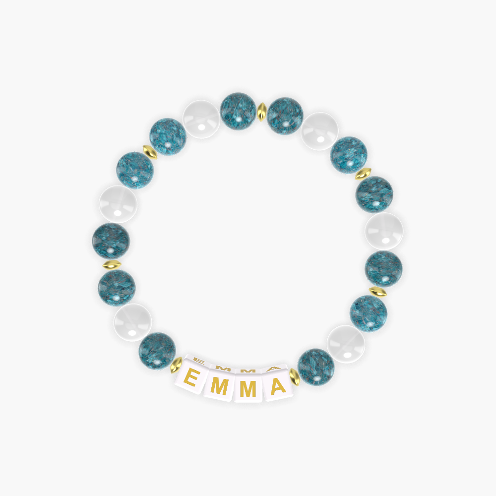 Apatite and White Jade Bracelet