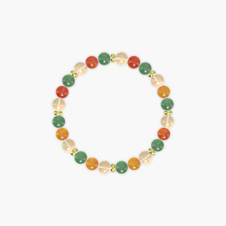 Aventurine, Carnelian and Citrine Bracelet