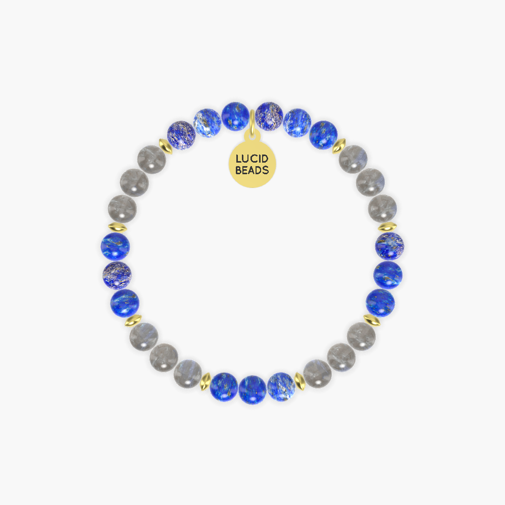 Intuition Enhancer - Lapis Lazuli and Labradorite Bracelet