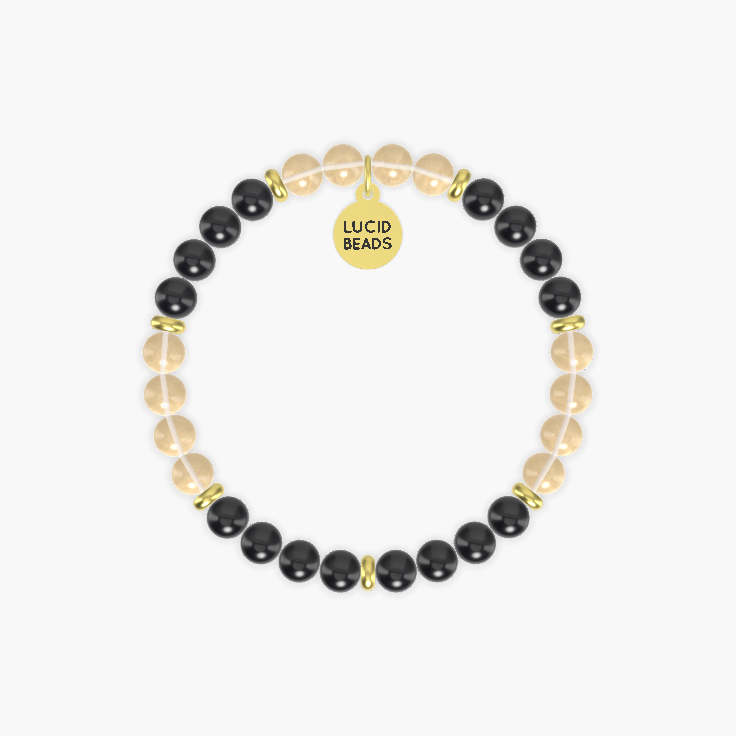 Black Tourmaline and Citrine Bracelet