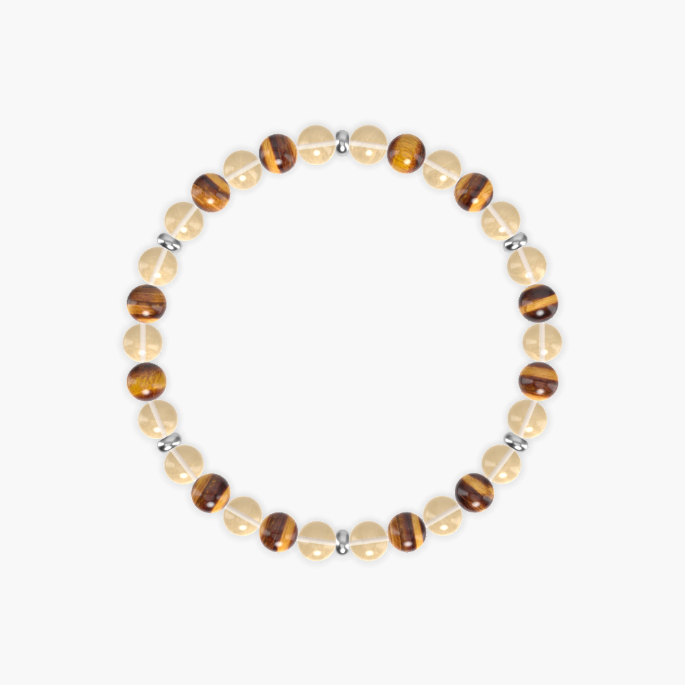 Success Shield - Citrine and Tiger Eye Bracelet