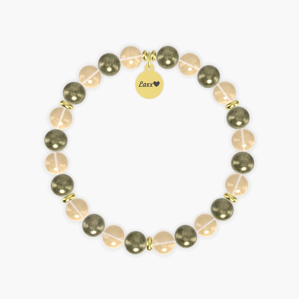 Citrine and Pyrite Bracelet