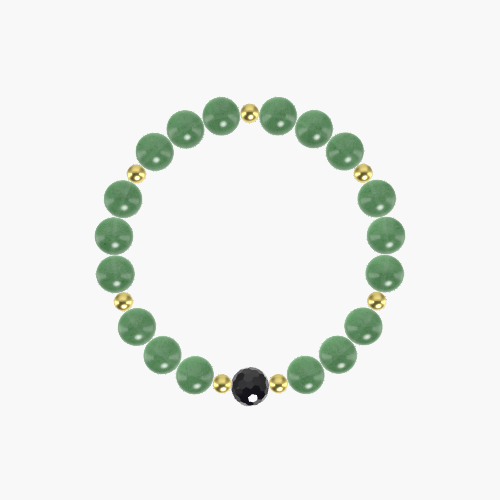 Aventurine and Black Tourmaline Bracelet