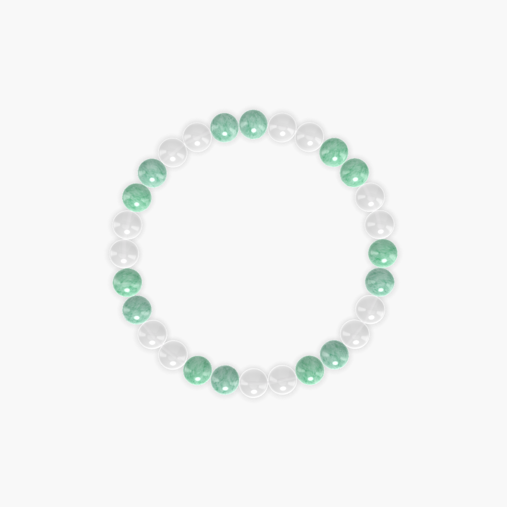 White Jade and Green Jade Bracelet