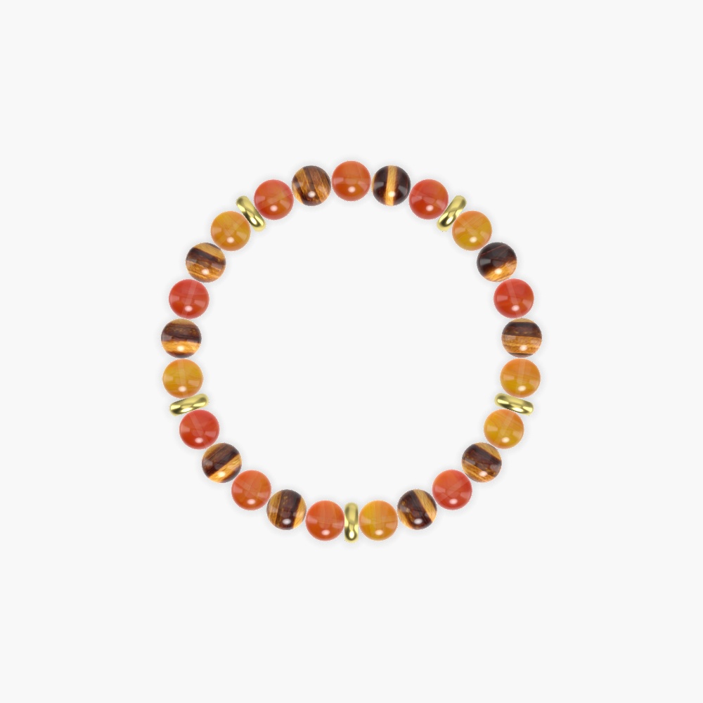 Carnelian and Tiger Eye Bracelet