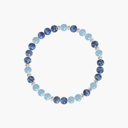 Sodalite and Aquamarine Bracelet