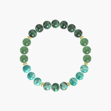 Malachite, Amazonite, Aventurine and more Gemstone Bracelet