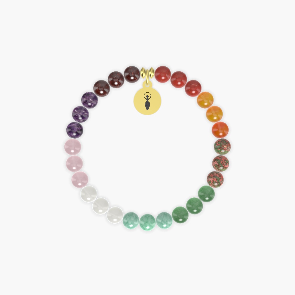 Moonstone, Green Jade, Aventurine and more Gemstone Bracelet