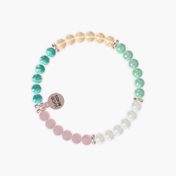 Rose Quartz, Moonstone, Green Jade and more Gemstone Bracelet