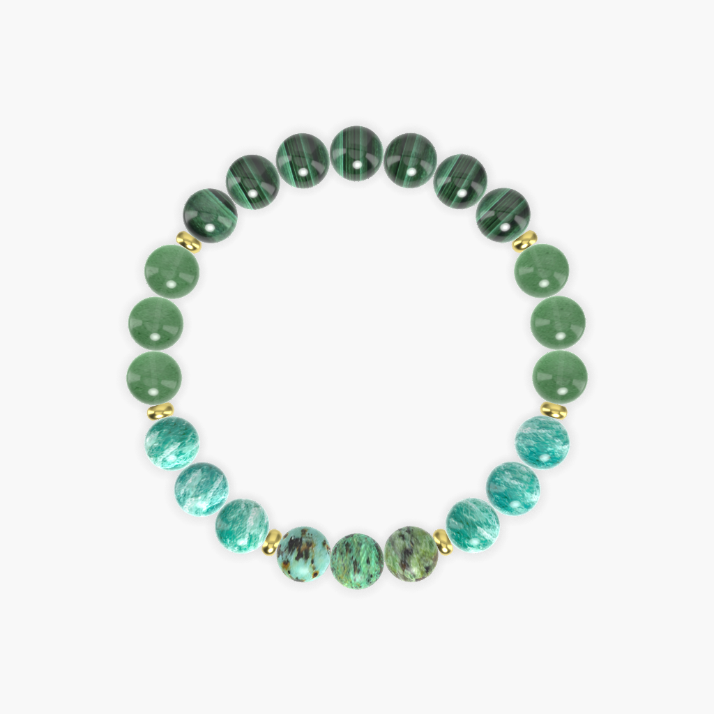Malachite, Amazonite, Aventurine and more Gemstone Bracelet