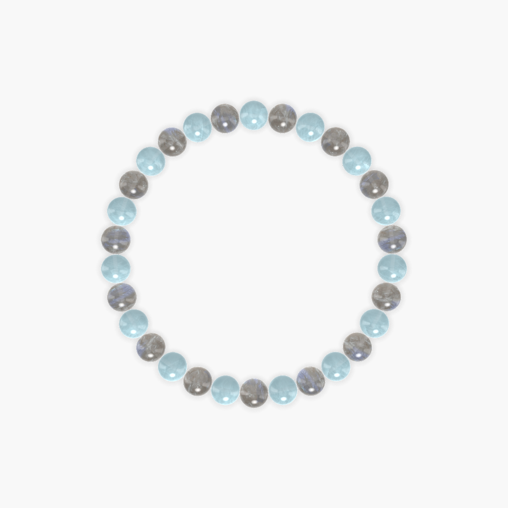 Labradorite and Aquamarine Bracelet