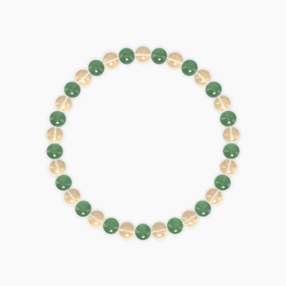 Prosperity Harmony - Aventurine and Citrine Bracelet