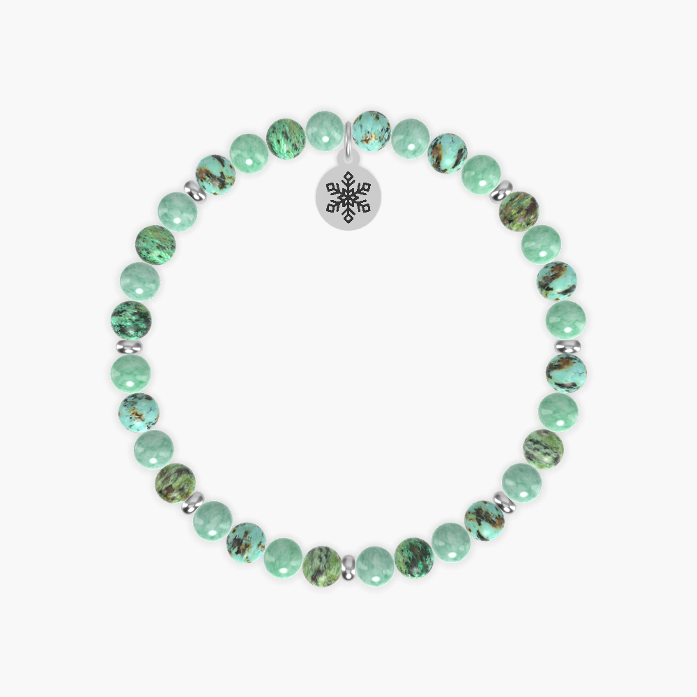 Green Jade and African Turquoise Bracelet