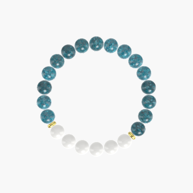 Apatite and White Jade Bracelet