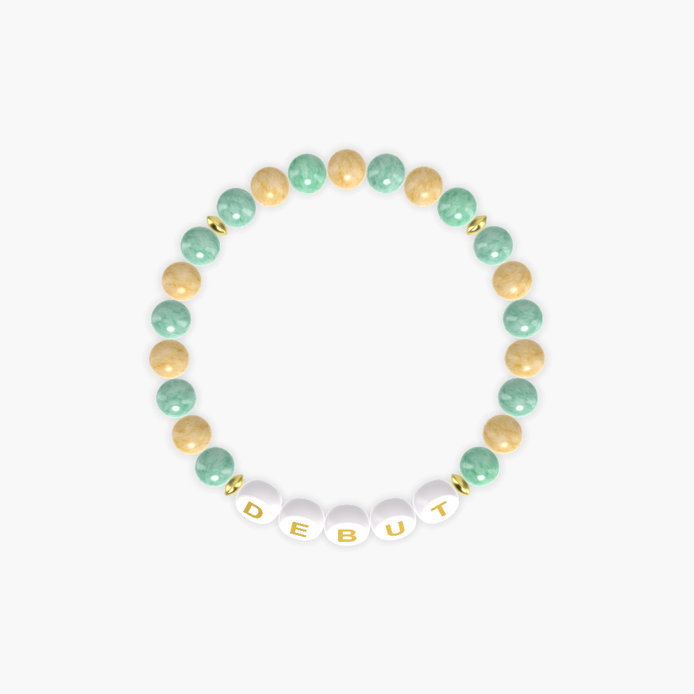 Green Jade and Yellow Jade Bracelet