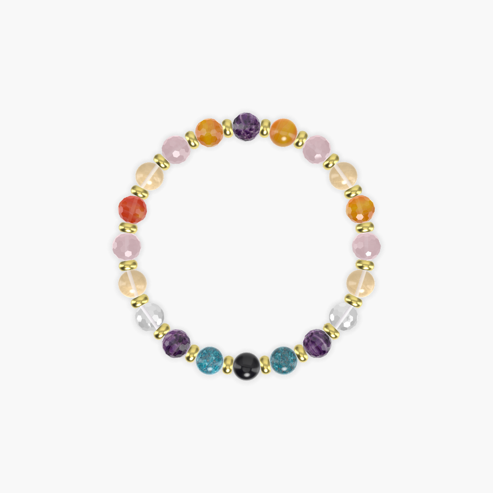 Citrine, Rose Quartz, Carnelian and more Gemstone Bracelet