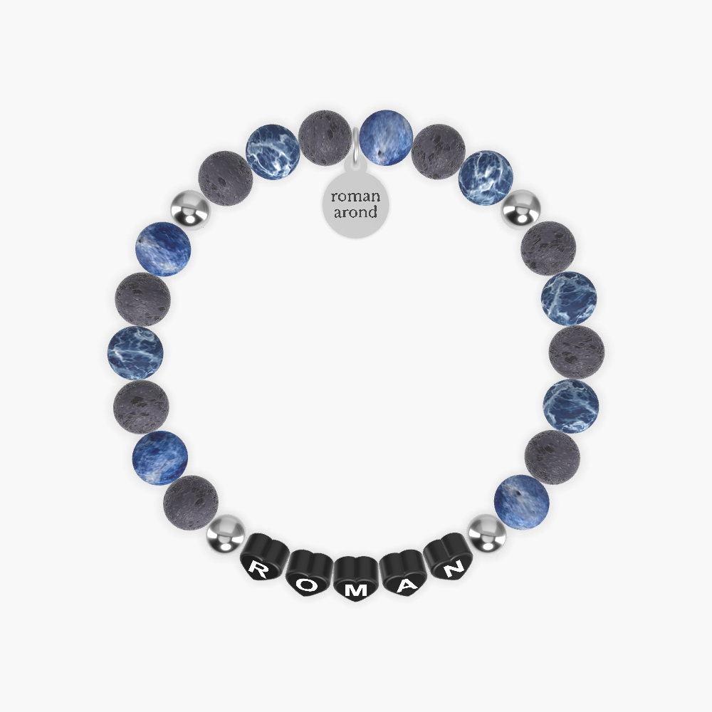 Sodalite and Lava Rock Bracelet