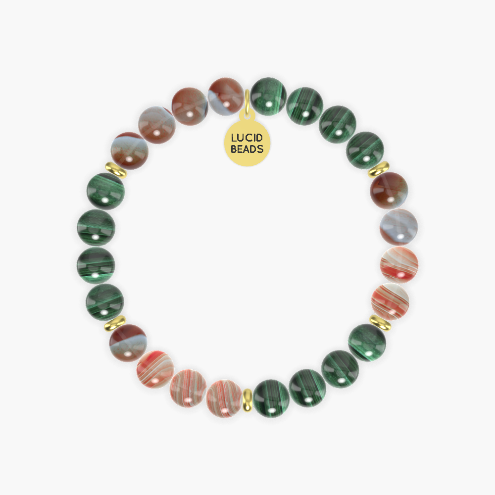 Malachite and Sardonyx Bracelet