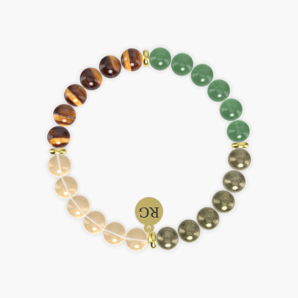 Pyrite, Aventurine, Tiger Eye and more Gemstone Bracelet