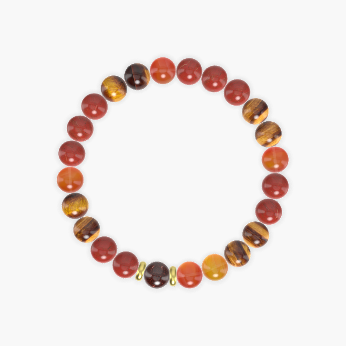 Red Jasper, Tiger Eye, Carnelian and more Gemstone Bracelet