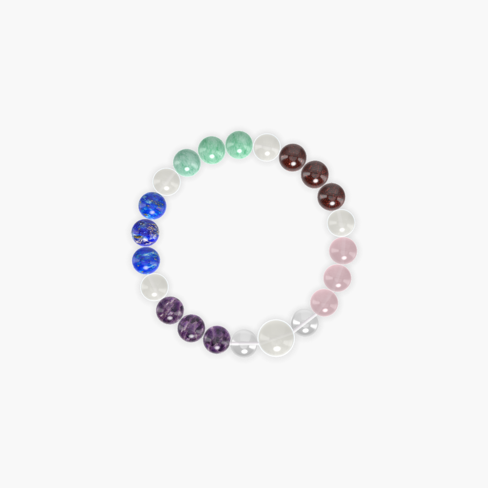 Moonstone, Rose Quartz, Garnet and more Gemstone Bracelet