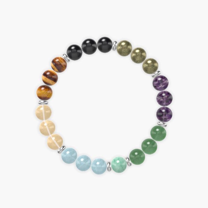 Black Tourmaline, Tiger Eye, Citrine and more Gemstone Bracelet