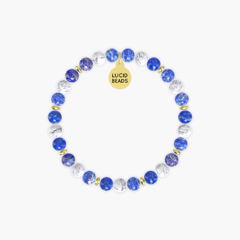 Lapis Lazuli and Howlite Bracelet