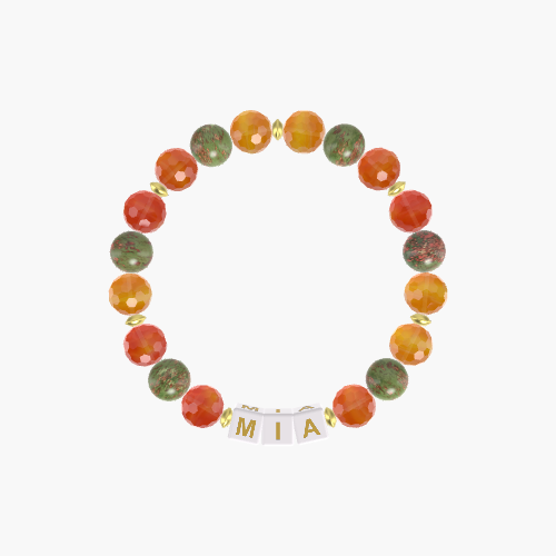 Carnelian and Unakite Bracelet