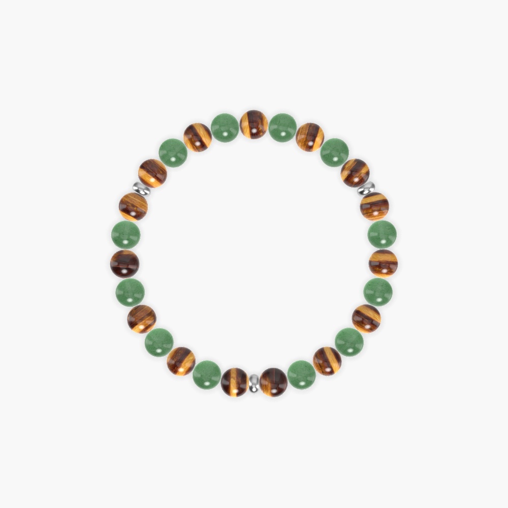 Tiger Eye and Aventurine Bracelet