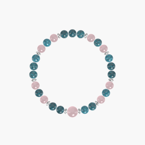 Apatite and Rose Quartz Bracelet