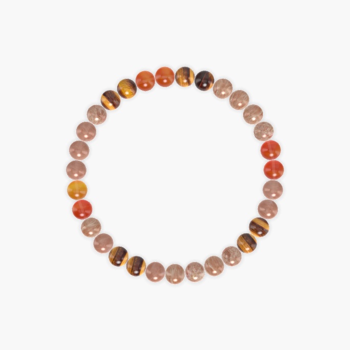 Sunstone, Tiger Eye and Carnelian Bracelet