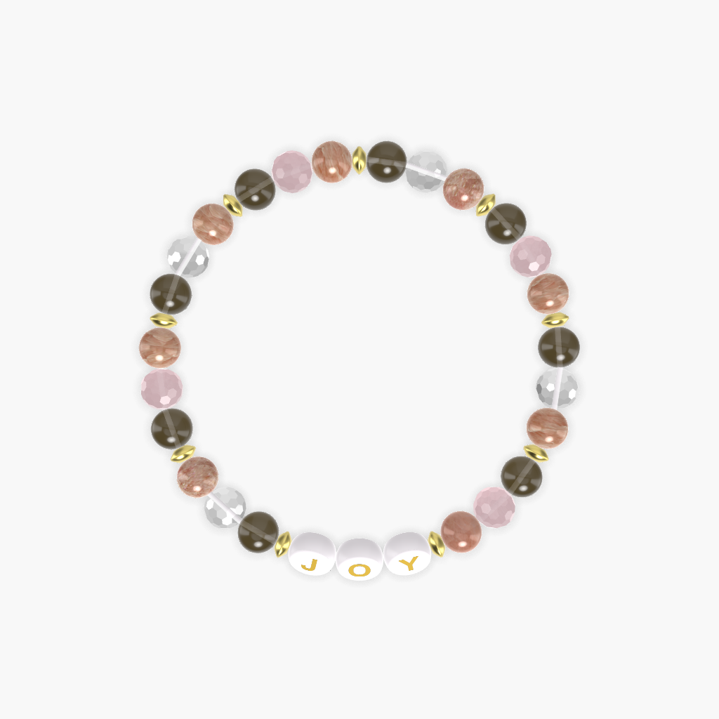 Sunstone, Smoky Quartz, Rose Quartz and more Gemstone Bracelet