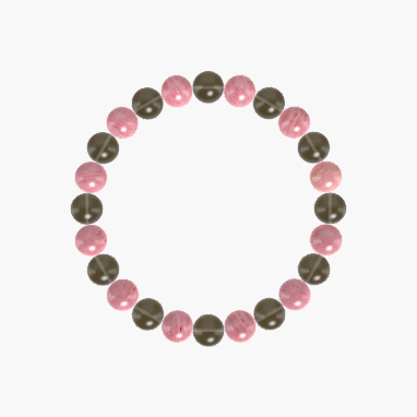 Smoky Quartz and Rhodonite Bracelet