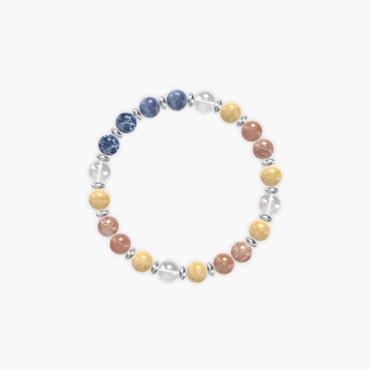 Yellow Jade, Sunstone, Clear Quartz and more Gemstone Bracelet