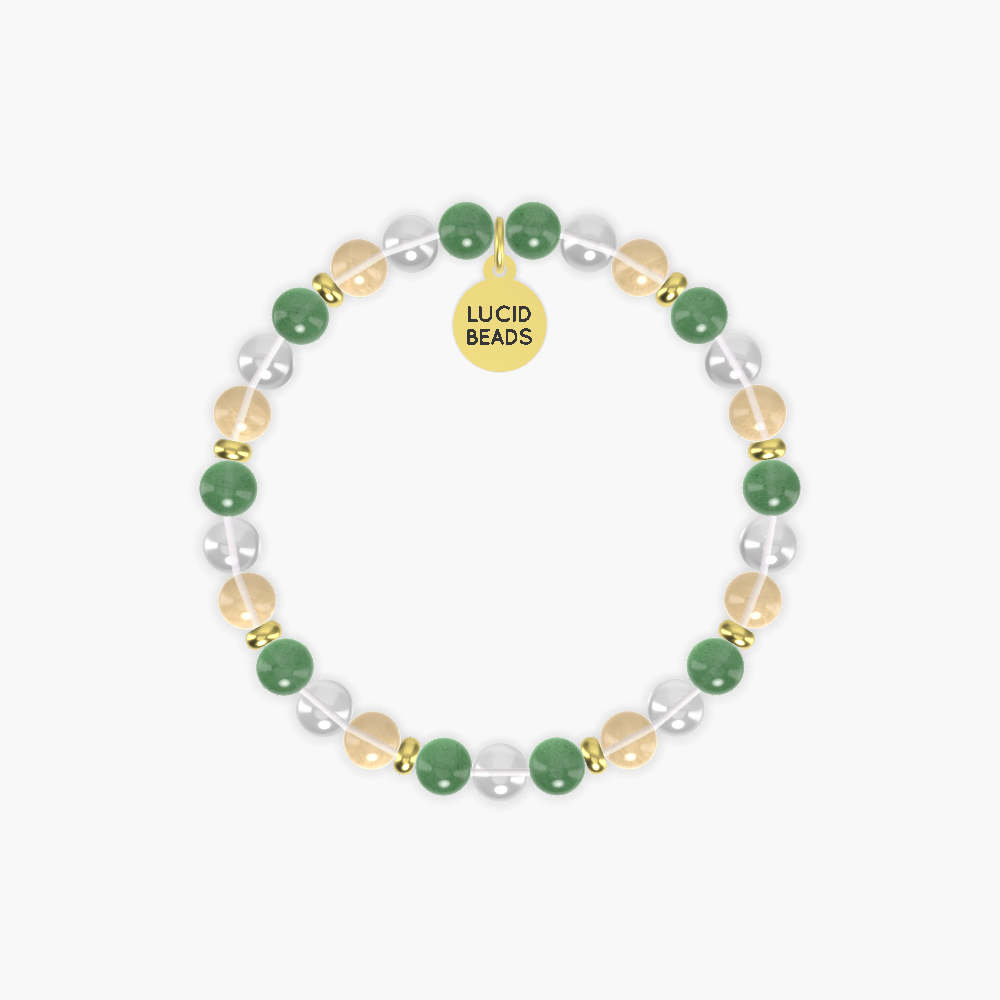 Aventurine, Clear Quartz and Citrine Bracelet